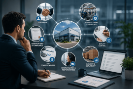 Professional evaluating an OEM manufacturing company, reviewing certifications, production capability, and cost competitiveness