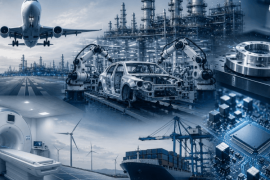 CNC turned component applications across aerospace, automotive, industrial, medical, renewable energy, marine, and electronics industries.