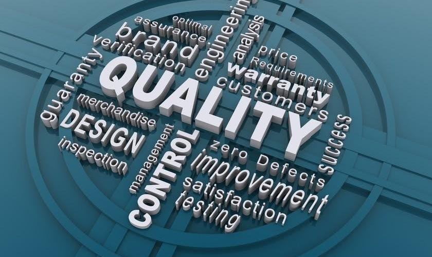 Manufacturing quality control process with product inspection, testing, verification, and continuous improvement